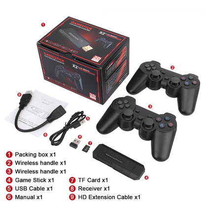 X2 PLUS Retro Game Console with 3D Game Stick